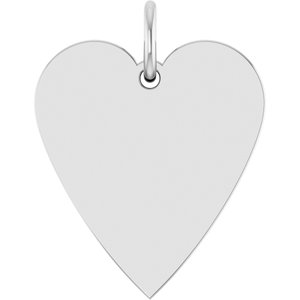 Sterling Silver Engravable Heart Pendant 88667:101:P
