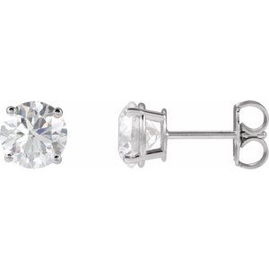 14K Rose 1 CTW Natural Diamond Stud Earrings