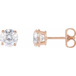 14K Rose 1 1/2 CTW Natural Diamond Stud Earrings 1874:70235:P