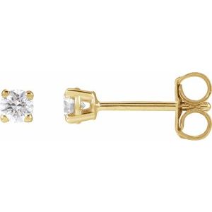 14K Yellow 1/5 CTW Lab-Grown Diamond Stud Earrings