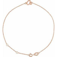 14K Rose Initial A 6 1/2-7 1/2