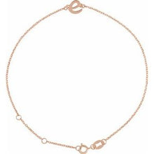 14K Rose Initial E 6 1/2-7 1/2