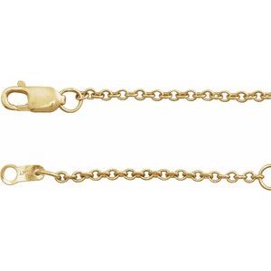 18K Yellow 1.5 mm Adjustable Cable 16-18" Chain CH1115:151:P