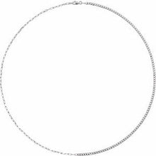 Sterling Silver 2.7 mm Curb & Paperclip-Style 18