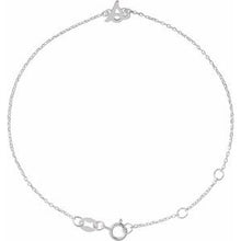 14K White Initial S 6 1/2-7 1/2