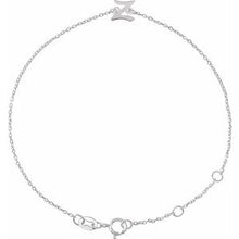 14K White Initial Z 6 1/2-7 1/2