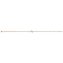 14K Rose Initial R 6 1/2-7 1/2