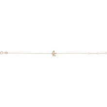 14K Rose Initial K 6 1/2-7 1/2