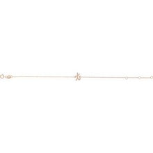 14K Rose Initial T 6 1/2-7 1/2