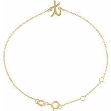 14K Yellow Initial T 6 1/2-7 1/2