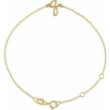 14K Yellow Initial Q 6 1/2-7 1/2