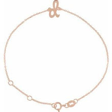 14K Rose Initial D 6 1/2-7 1/2