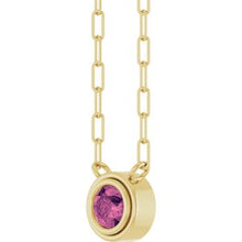 14K Yellow Natural Pink Tourmaline 18