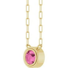 14K Yellow Natural Pink Sapphire 18