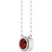 14K White Natural Mozambique Garnet 18