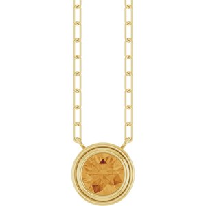 14K Yellow Natural Citrine 18" Necklace 88688:347:P
