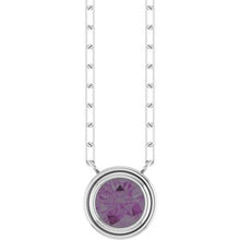 14K White Lab-Grown Alexandrite 18