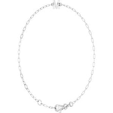 14K White Sans Serif Initial M 6 1/2-7 1/2