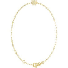 14K Yellow Sans Serif Initial W 6 1/2-7 1/2