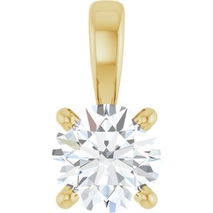 14K Yellow 1/3 CT Lab-Grown Diamond Pendant 28392:LG607:P