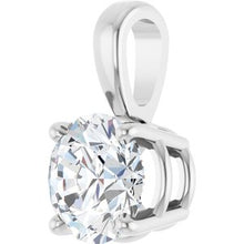 14K White 3/4 CT Lab-Grown Diamond Pendant 28392:LG612:P