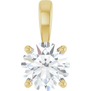 14K Yellow 3/4 CT Lab-Grown Diamond Pendant 28392:LG613:P