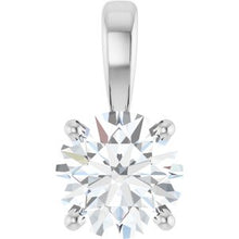 14K White 3/4 CT Lab-Grown Diamond Pendant 28392:LG612:P