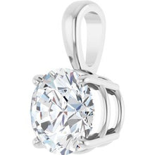 14K White 2 CT Lab-Grown Diamond Pendant 28392:LG618:P