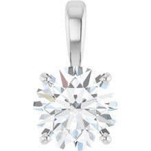 14K White 2 CT Lab-Grown Diamond Pendant 28392:LG618:P
