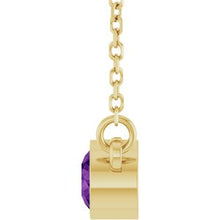 14K Yellow Natural Amethyst Solitaire 16
