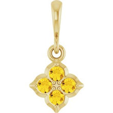 14K Yellow Lab-Grown Yellow Sapphire Pendant 88717:144:P