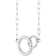 Sterling Silver  Interlocking Circle 18