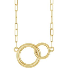 14K Yellow  Interlocking Circle 18