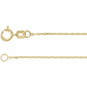 14K Yellow 1 mm Diamond-Cut Anchor 24" Chain CH1251:104:P