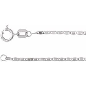 Sterling Silver 1.3 mm Mirror 7" Chain CH1249:114:P