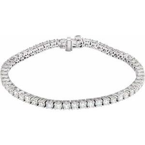 14K White 5 CTW Lab-Grown Diamond Line 7" Bracelet BRC951:LG613:P