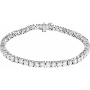 14K White 6 CTW Lab-Grown Diamond Line 7" Bracelet BRC951:LG616:P