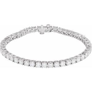 14K White 9 CTW Lab-Grown Diamond Line 7" Bracelet BRC951:LG625:P