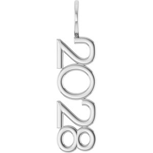 Sterling Silver 2028 Year Charm/Pendant 87773:158:P