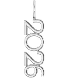 Sterling Silver 2026 Year Charm/Pendant 87773:167:P