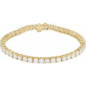 14K Yellow 9 CTW Lab-Grown Diamond Line 7" Bracelet BRC951:LG624:P
