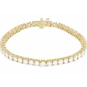 14K Yellow 8 CTW Lab-Grown Diamond Line 7" Bracelet BRC951:LG621:P