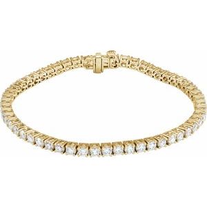 14K Yellow 5 CTW Lab-Grown Diamond Line 7" Bracelet BRC951:LG612:P