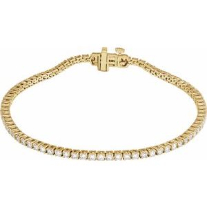 14K Yellow 2 CTW Lab-Grown Diamond Line 7" Bracelet BRC951:LG603:P