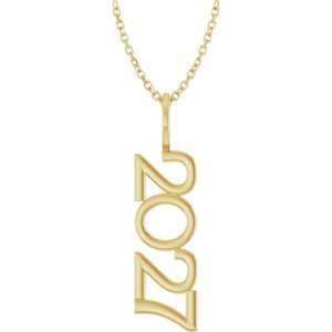 14K Yellow 2027 Year 16-18" Necklace 87773:170:P
