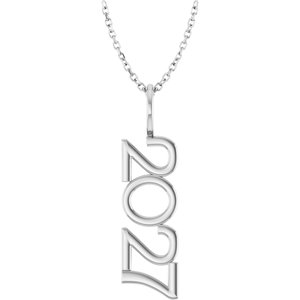 Sterling Silver 2027 Year 16-18" Necklace 87773:172:P