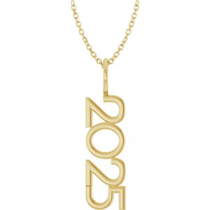 14K Yellow 2025 Year 16-18" Necklace 87773:187:P