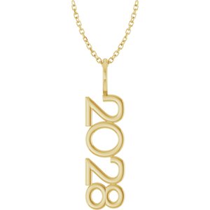 14K Yellow 2028 Year 16-18" Necklace 87773:184:P