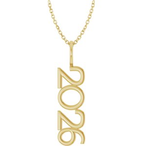 14K Yellow 2026 Year 16-18" Necklace 87773:179:P