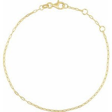 14K Yellow 1.25 mm Paperclip-Style 6 1/2-7 1/2